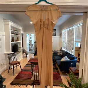 Hengst NYC bias cut silk dress muted peach